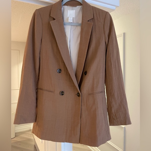 H&M Jackets & Blazers - H&M Tan Double-Breasted Blazer